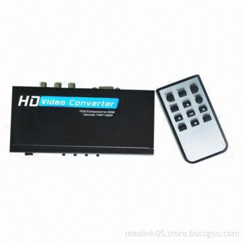 VGA+YPbPr+USB to HDMI Upscaler/Converter, Supports 1,080P/720P with Audio, USB Player